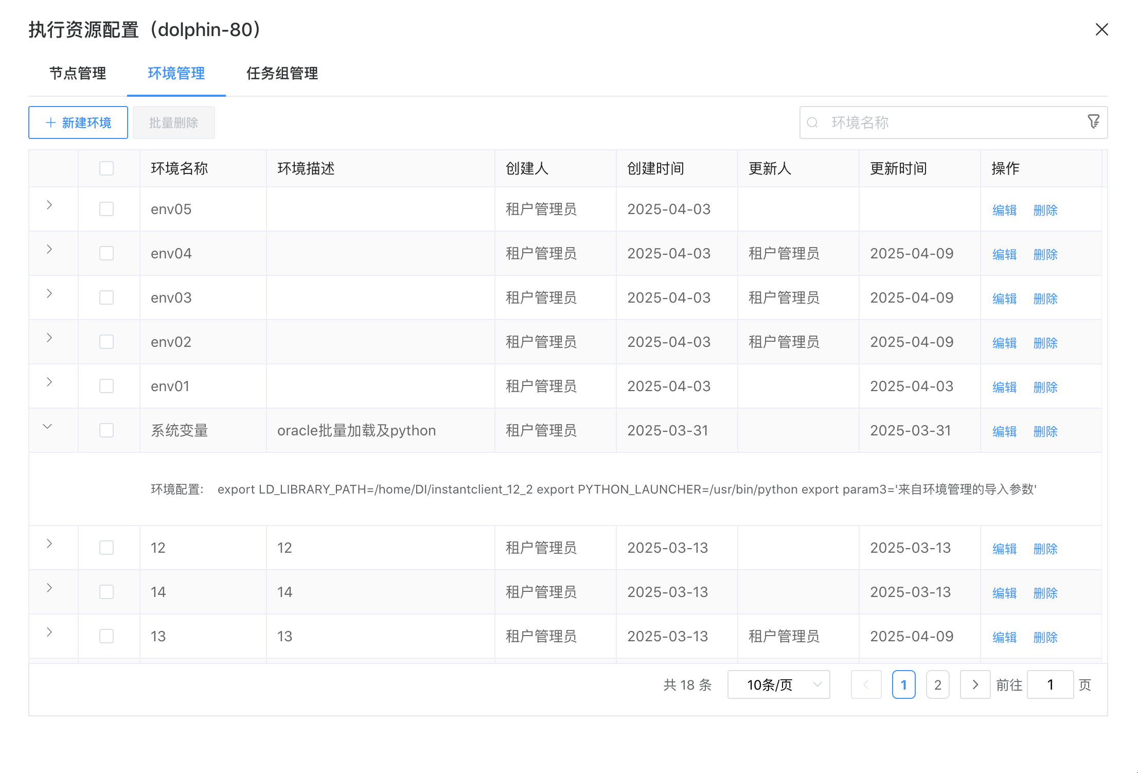 执行资源配置